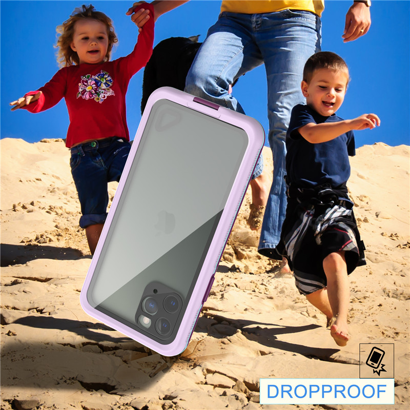 Best Waterproof Shell protection Kit for iphone 11 pro (violet), with transparent background