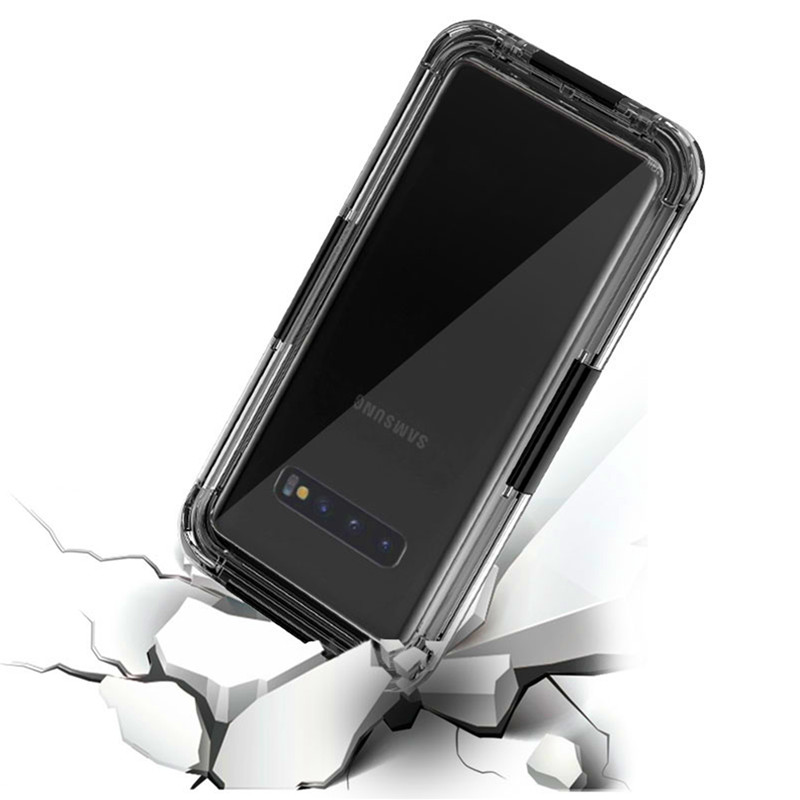Etui en plastique étanche pour téléphone portable pour Samsung S10 (Noir)
