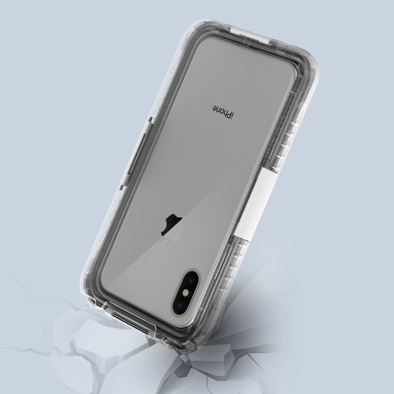 Etui universel pour téléphone portable petit boîtier étanche pour appareil photo sous-marin pour iphone XS Max (Blanc)