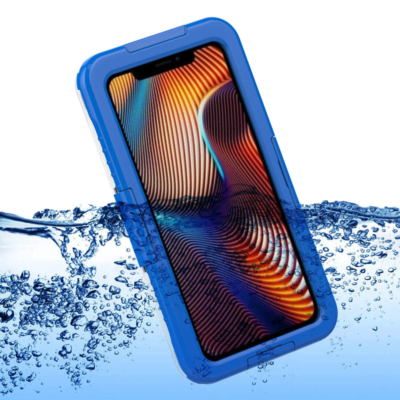 Pack étanche pour iphone water shock dust preuve meilleur étui étanche pour iphone XR (Bleu)